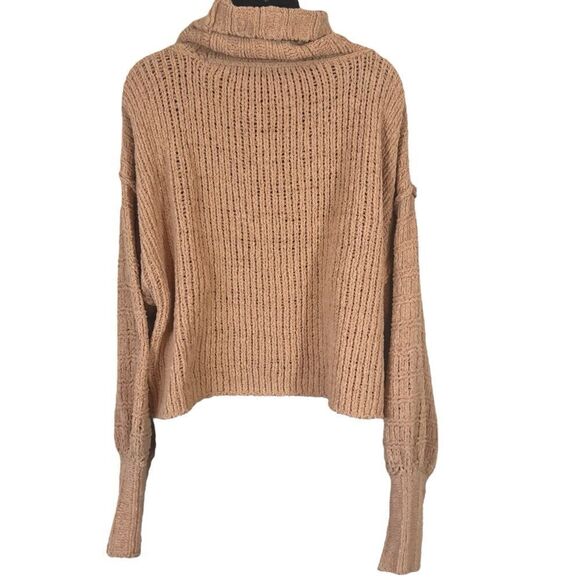 Free People Be Yours Cowl Neck Sweater Camel - Picture 12 of 12